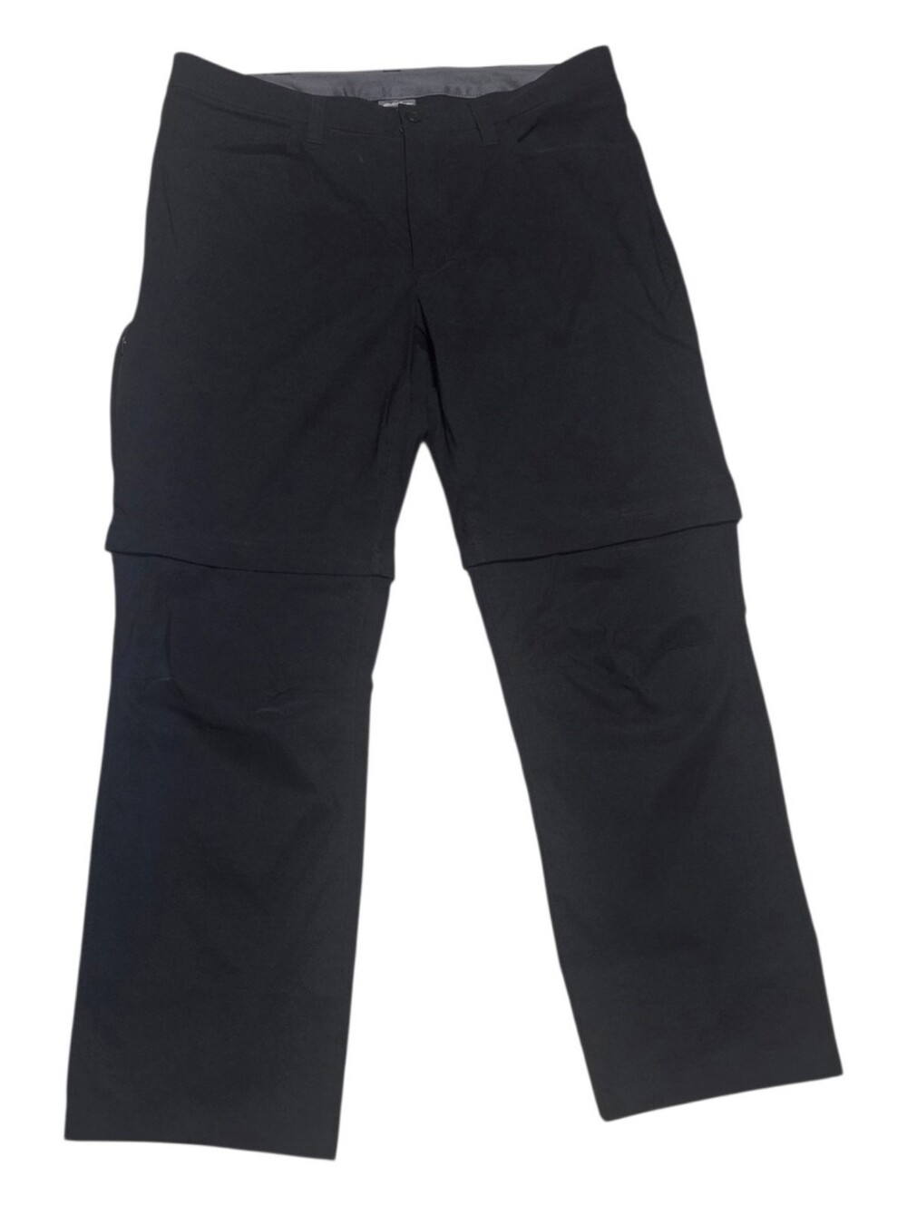 Eddie Bauer Convertible Tech Pants Mens 36X30 Black Nylon Hiking Outdoor Stretch